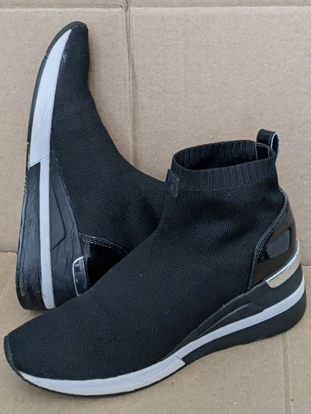 Michael Kors Sport Sneakers Skyler Made Of Stretch Knit In Sock Look Size 7.5